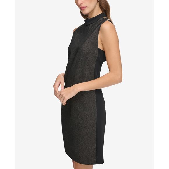 Tommy Hilfiger Women's Stretch Sheath Dress Sleeveless Gold Size 14 NWT - Picture 2 of 14